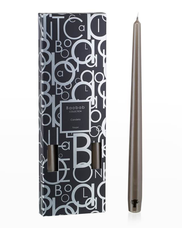 Candela Candlesticks, Taupe